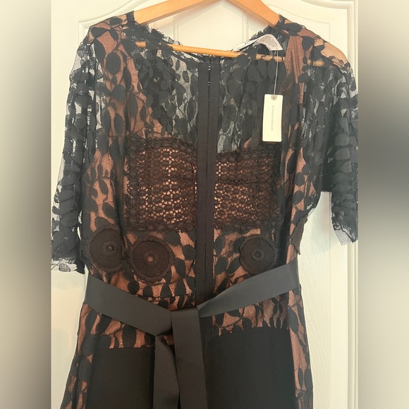 NWT Anthropologie Black Lace Carissima Sheath Dress - Byron Lars, Size 14 - Picture 6 of 7